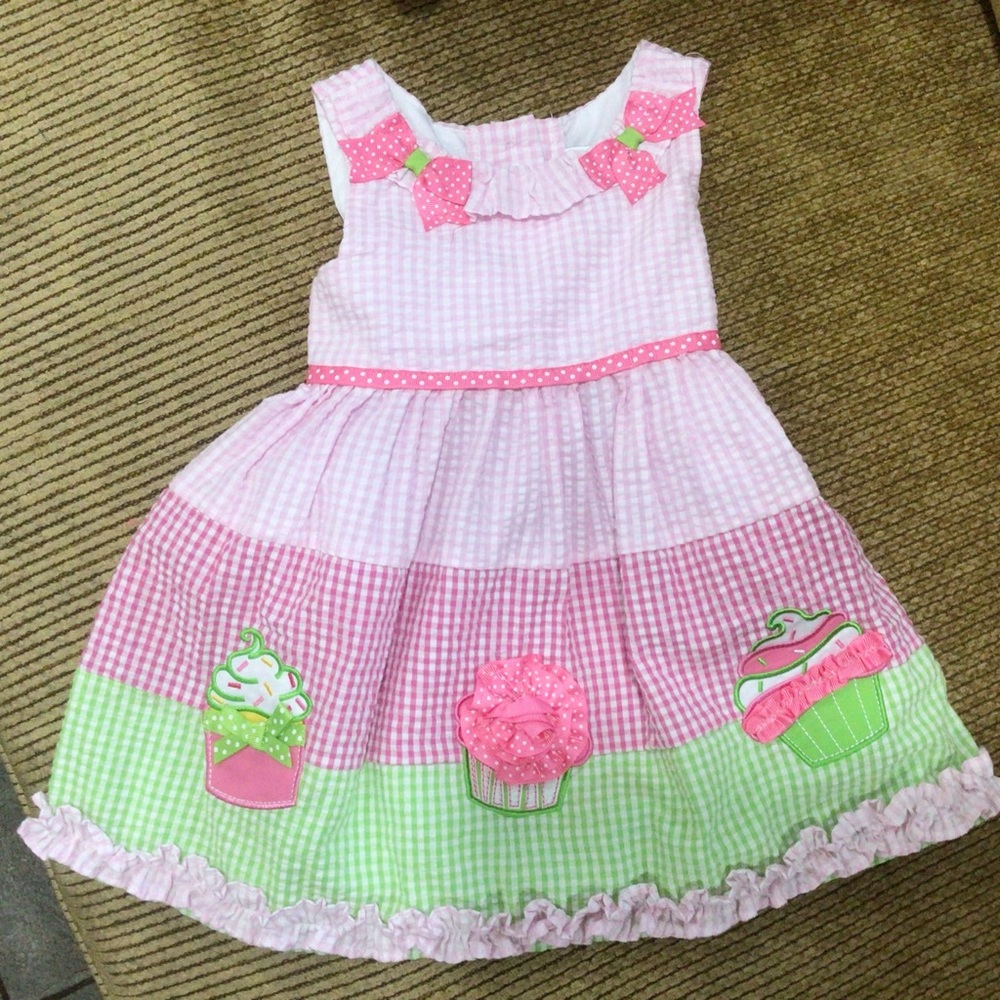 Emily Rose pink and cupcake girl toddler dress